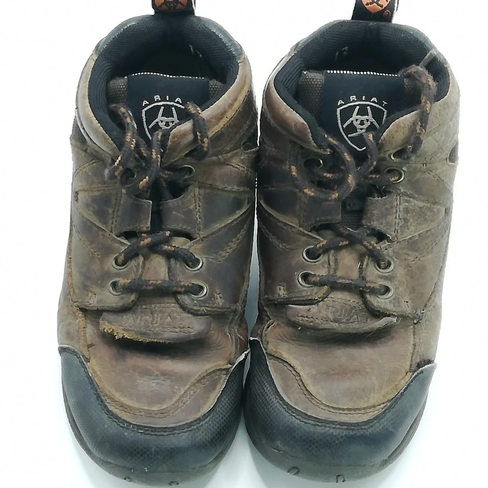 Ariat Shoes Boys Boots Terrain Brown Leather 4LR Technology Lace Up 13‎